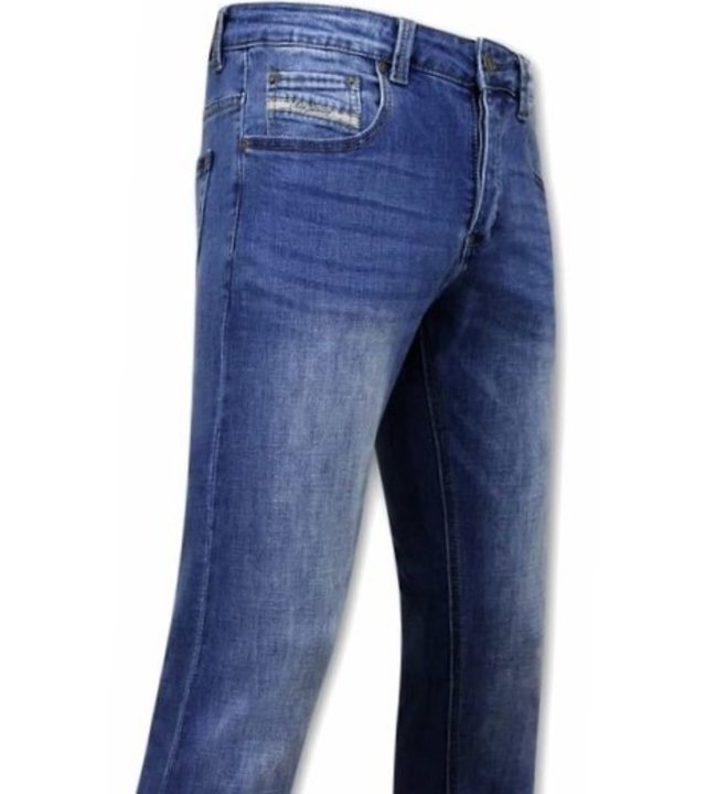 True Rise Stretch Jeans Herren Klassische - A11006 - Blau