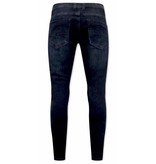 True Rise Stretch Jeans Herren Klassische - A-11025 - Blau