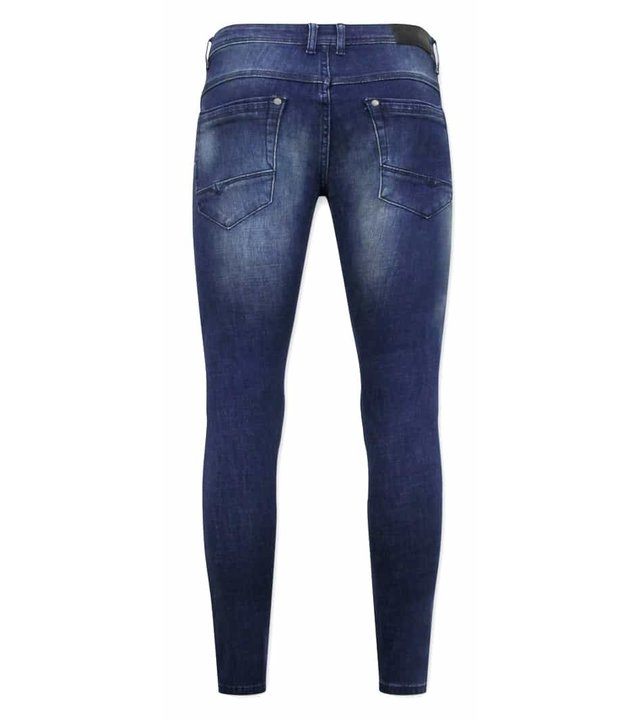 True Rise Klassische Herren Jeans Slim Fit - D-3059 - Blau