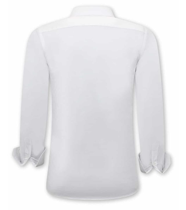 Gentile Bellini Luxus Klassische Herrenhemden - Slim Fit - 3079 - Weiß