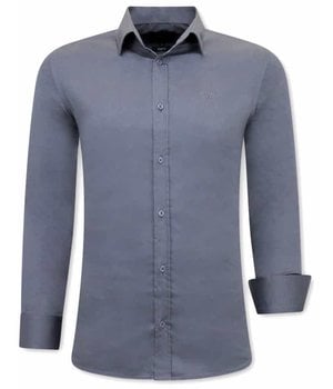 Gentile Bellini Luxus Klassische Herrenhemden - Slim Fit - 3080 - Grau