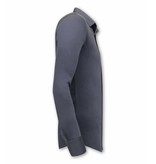 Gentile Bellini Luxus Klassische Herrenhemden - Slim Fit - 3080 - Grau