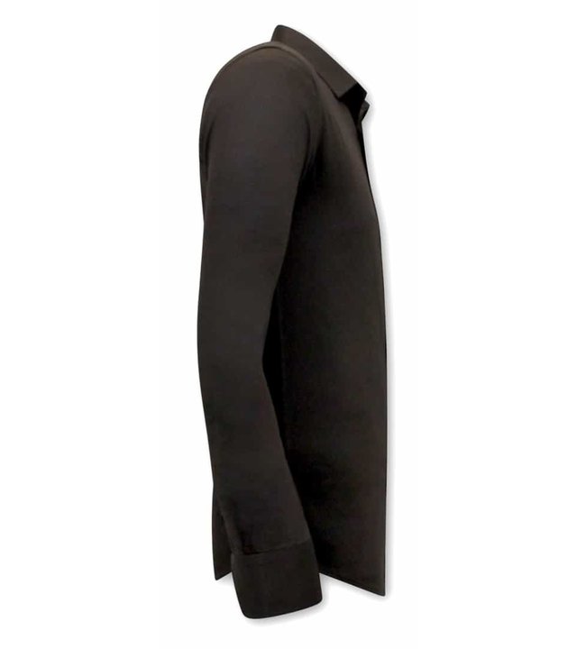 Gentile Bellini Luxus Klassische Herrenhemden - Slim Fit - 3084 - Braun