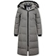 Extra Langer Daunenmantel - 8606Z -  Grau