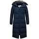 Extra Langer Daunenmantel - 8606Z -  Blau