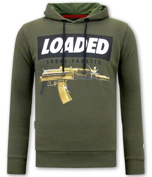 Local Fanatic Hoodie Herren Loaded Gun - Grün