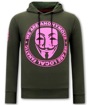 Local Fanatic We Are Anonymous Männer Hoodie - Grün