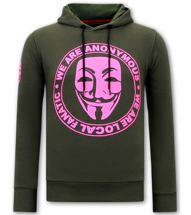 Local Fanatic We Are Anonymous Männer Hoodie - Grün