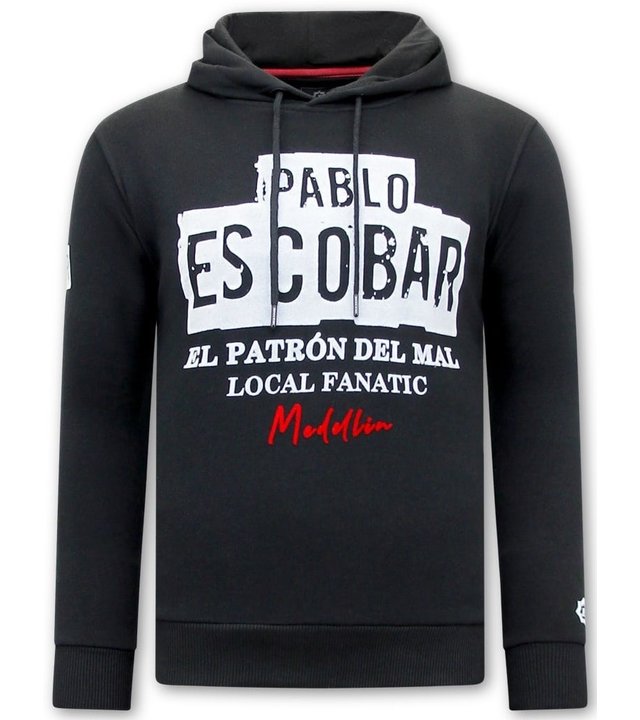 Local Fanatic Pablo Escobar Männer Hoodie - Schwarz