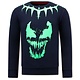 Venom Face Neon Sweatshirt Männer - Blau