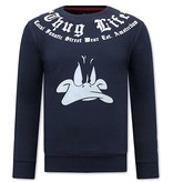 Local Fanatic  Thug Life Sweatshirt Männer  - Blau