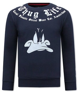 Local Fanatic Thug Life Sweatshirt Männer  - Blau