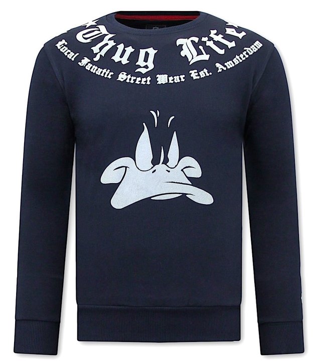 Local Fanatic  Thug Life Sweatshirt Männer  - Blau