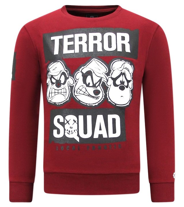 Local Fanatic Pullover mit Druck Terror Beagle Boys - Bordeaux