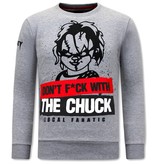 Local Fanatic  Chucky Pullover mit Druck - Grau