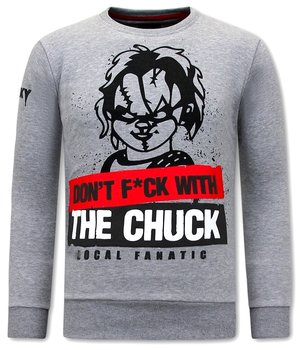 Local Fanatic Chucky Pullover mit Druck - Grau