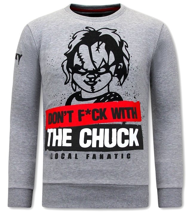 Local Fanatic  Chucky Pullover mit Druck - Grau