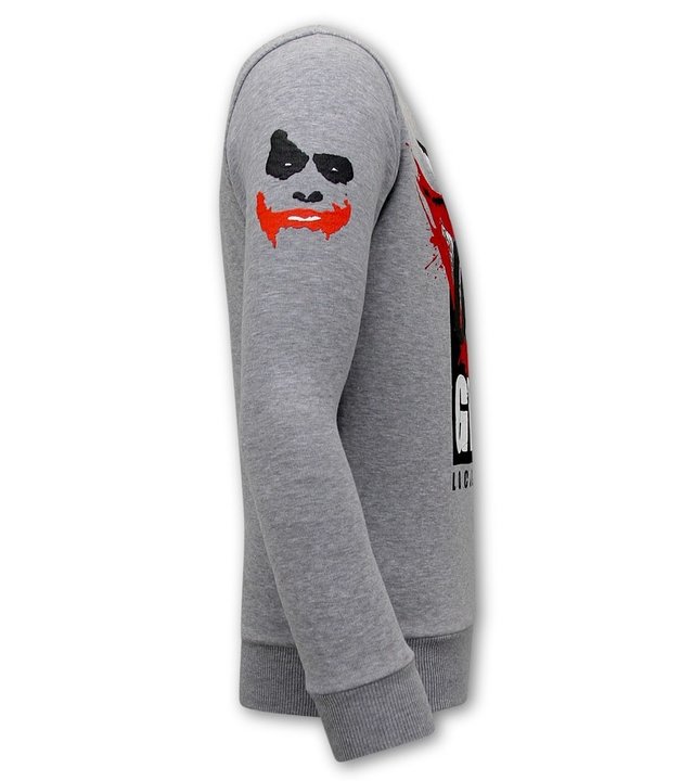 Local Fanatic Herren Sweatshirt  Straight Outta Ghetto - Grau