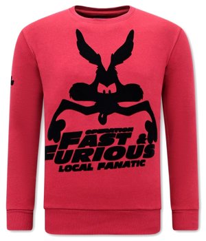 Local Fanatic Herren Sweatshirt Fast and Furious - Bordeaux