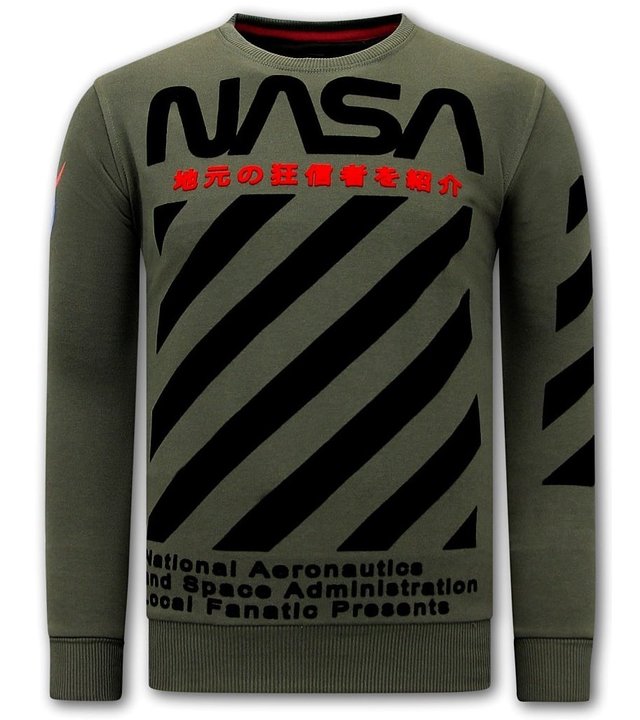 Local Fanatic Herren Sweatshirt Nasa - Grün