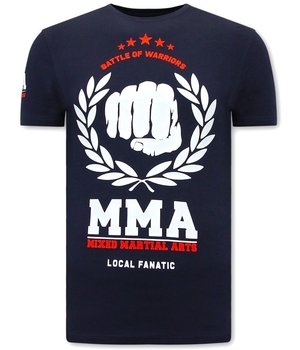 Local Fanatic MMA Fighter T shirt Herren - Blau