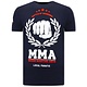MMA Fighter T shirt Herren - Blau