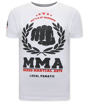 Local Fanatic MMA Fighter T shirt Herren - Weiß