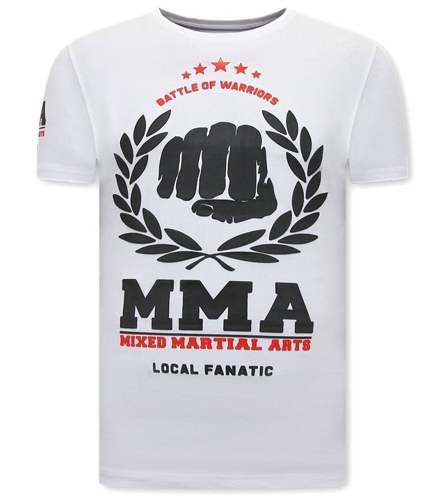 Local Fanatic  MMA Fighter T shirt Herren - Weiß