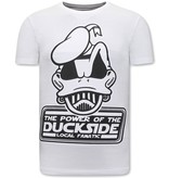 Local Fanatic Herren T Shirts mit print DuckSide - Weiß