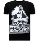 Local Fanatic Herren T Shirts mit print DuckSide - Schwarz