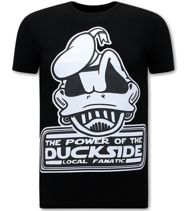 Local Fanatic Herren T Shirts mit print DuckSide - Schwarz