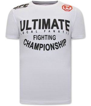 Local Fanatic UFC Ultimate T Shirt Männer - Weiß