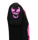 Local Fanatic Totenkopf shirt Herren Venom Face Neon  - Schwarz