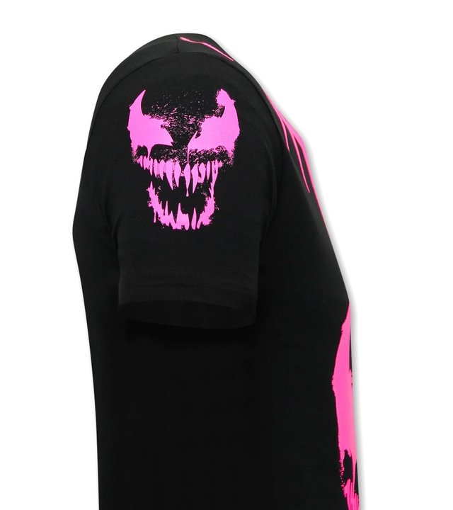 Local Fanatic Totenkopf shirt Herren Venom Face Neon  - Schwarz