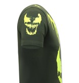 Local Fanatic Totenkopf shirt Herren Venom Face Neon  - Grün