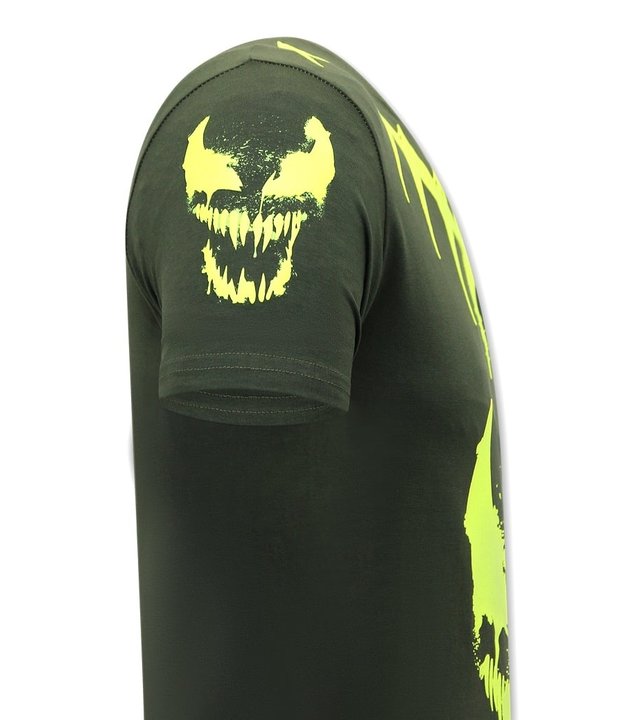 Local Fanatic Totenkopf shirt Herren Venom Face Neon  - Grün