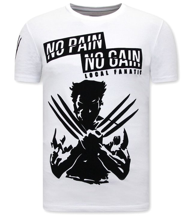 Local Fanatic T Shirt mit Aufdruck Wolverine  X Man - Weiß