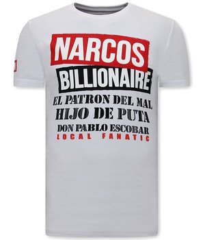 Local Fanatic Narcos T shirt Herren - Weiß