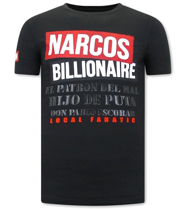 Local Fanatic Narcos T shirt Herren - Schwarz