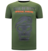 Local Fanatic Herren T Shirt Call of Duty - Grün Local Fanatic Herren T Shirt Call of Duty - Grün