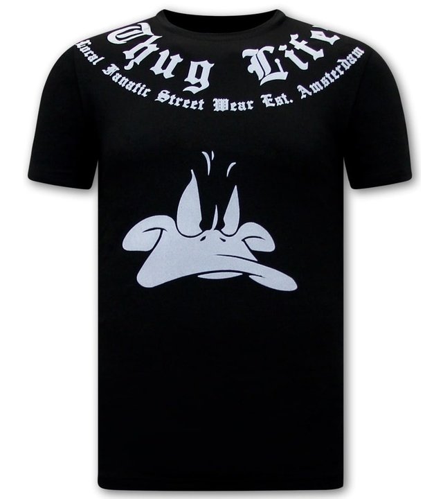 Local Fanatic Herren T shirts mit print Thug Life - Schwarz