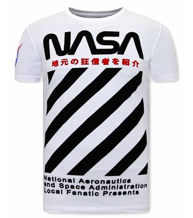 Local Fanatic NASA T Shirt Herren - Weiß