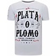 Narcos Plata O Plomo  Herren T Shirt - Weiß