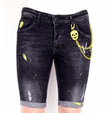 Local Fanatic Luxus Kurze Jeans Shorts Herren - 1022 - Schwarz