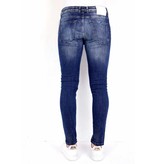 Local Fanatic Skinny Jeans mit Farbspritzer Herren - 1010 - Blau
