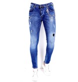 Local Fanatic  Jeans mit Farbspritzer Herren - 1009 -  Blau