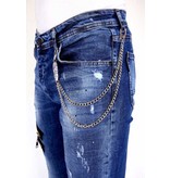 Local Fanatic Luxus Zerrissene Jeans für Männer - 1002 - Blau