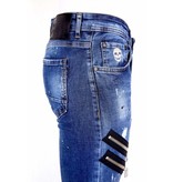 Local Fanatic Luxus Zerrissene Jeans für Männer - 1002 - Blau