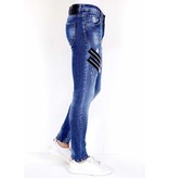 Local Fanatic Luxus Zerrissene Jeans für Männer - 1002 - Blau