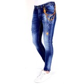 Local Fanatic Luxus Herren Jeans Slim fit Destroyed - 1006 - Blau